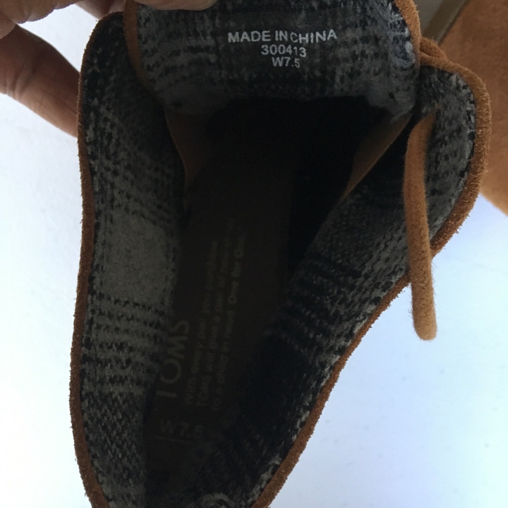 Toms suede wedge boots size 7M - Picture 3 of 8